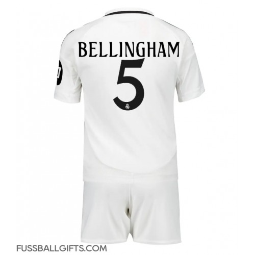 Real Madrid Jude Bellingham #5 Fußballbekleidung Heimtrikot Kinder 2024-25 Kurzarm (+ kurze hosen)